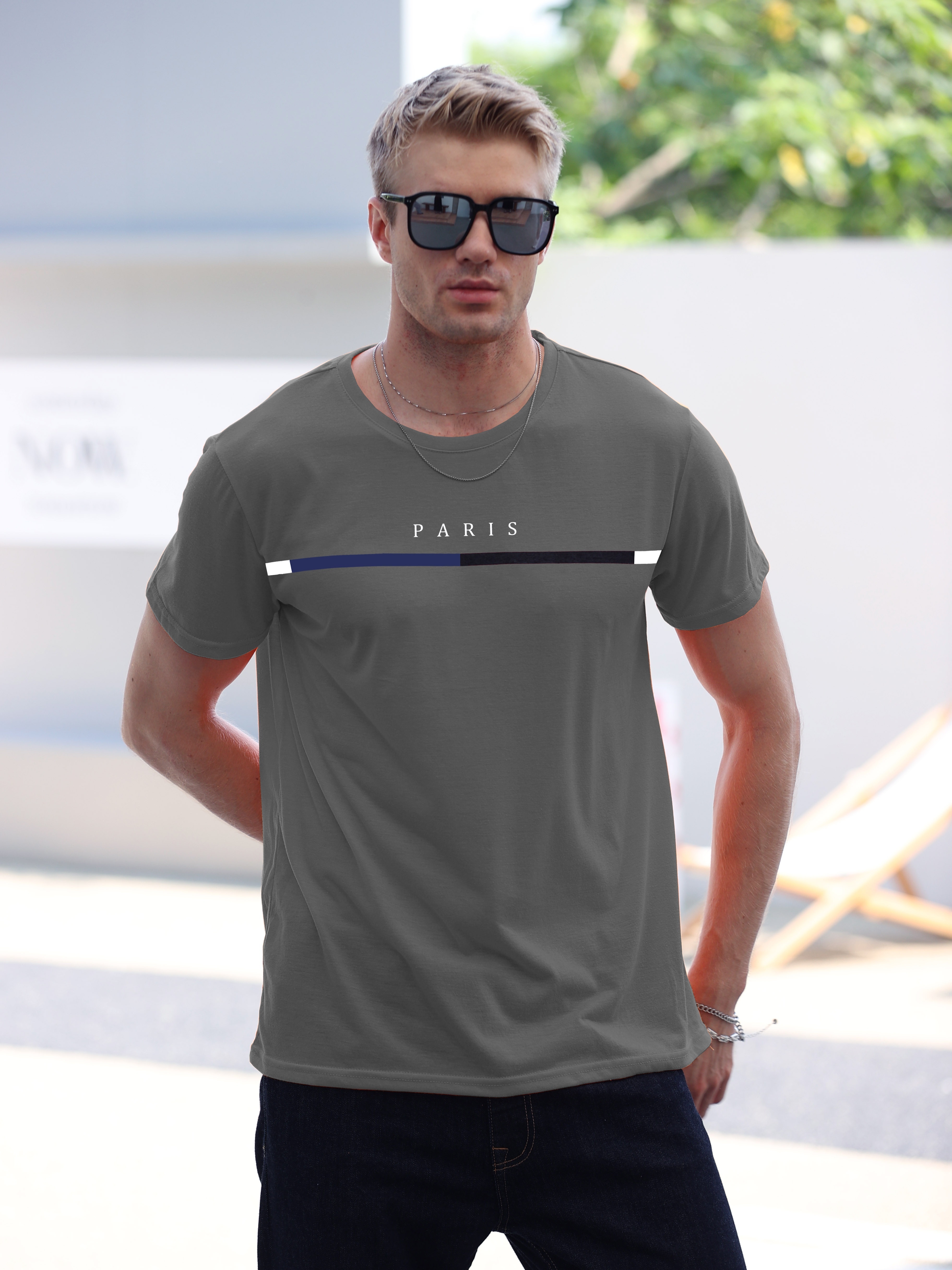 paris theme pattern print mens comfy t shirt graphic tee mens summer clothes mens outfits details 22