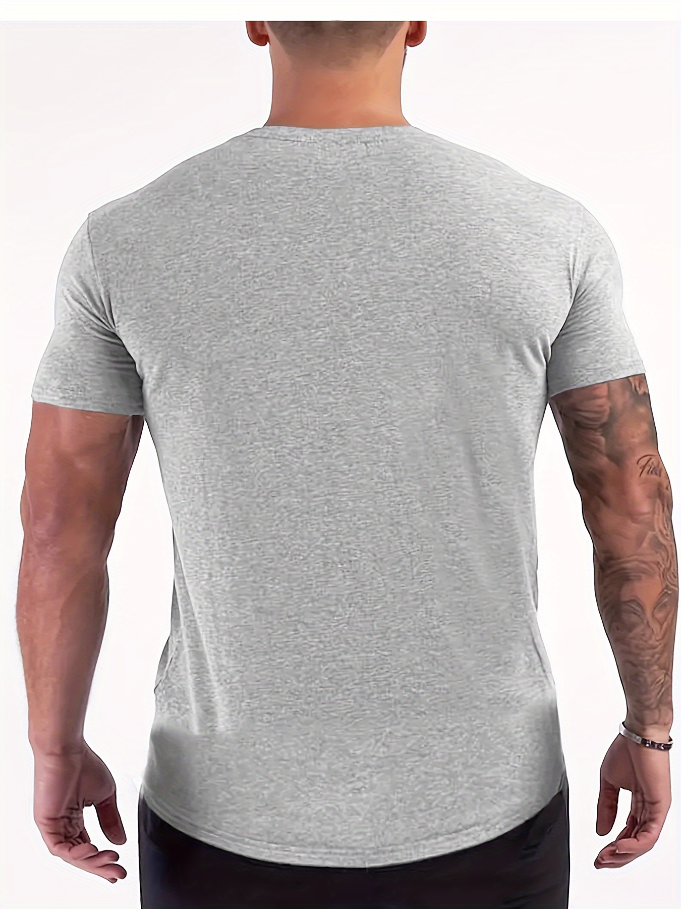 stylish letter print mens casual summer crew neck t shirt gift for men details 8