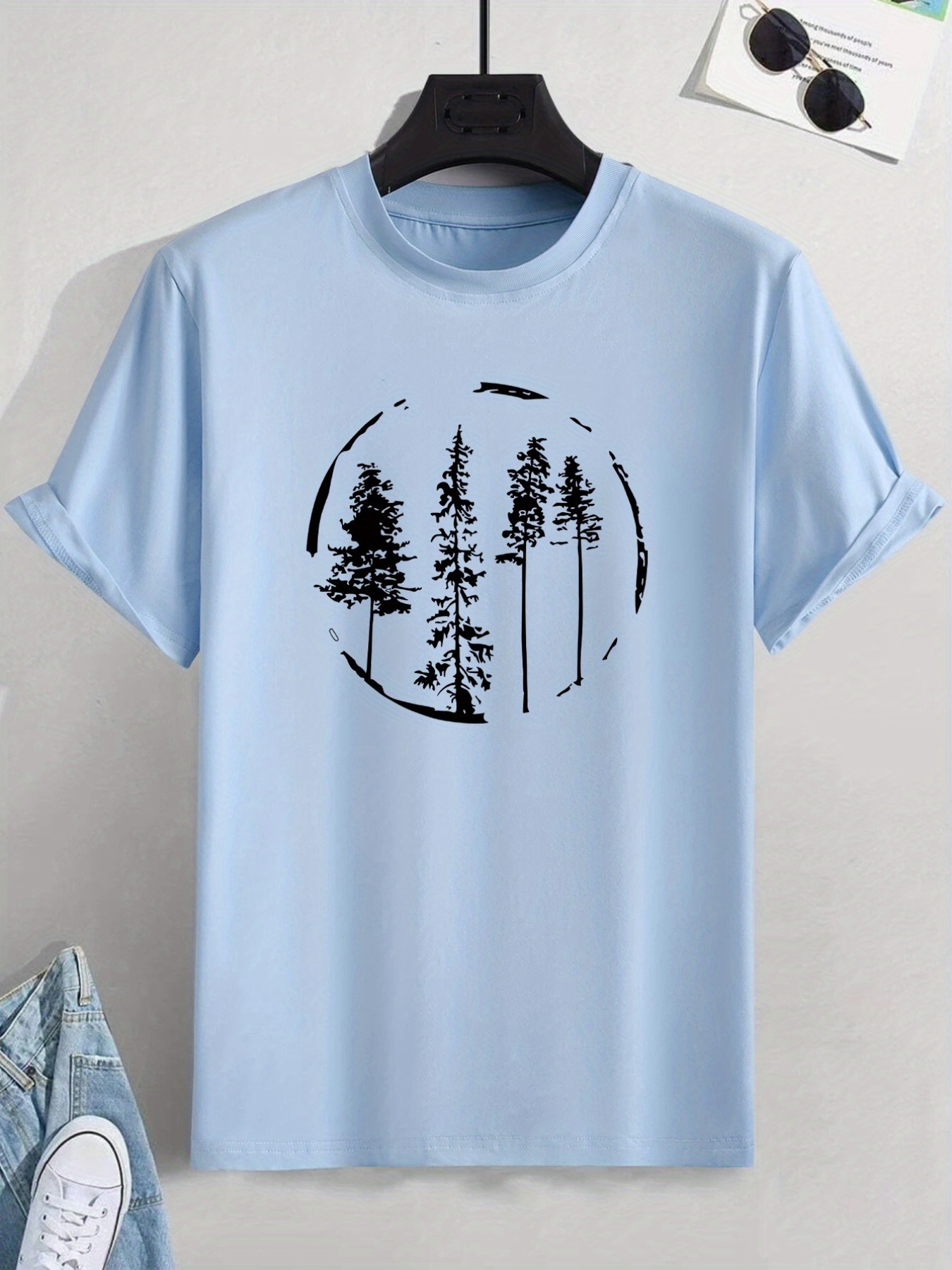 woods tee summer round neck mens short sleeve t shirt casual wear mens clothing details 5