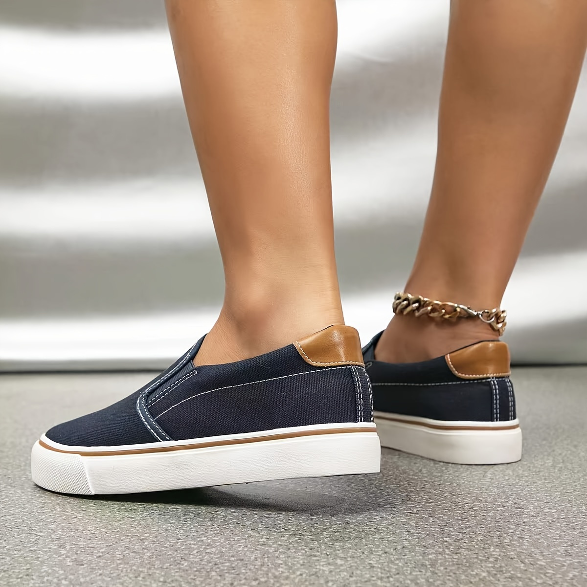 womens unisex solid color canvas shoes casual slip on outdoor shoes comfortable low top shoes details 15