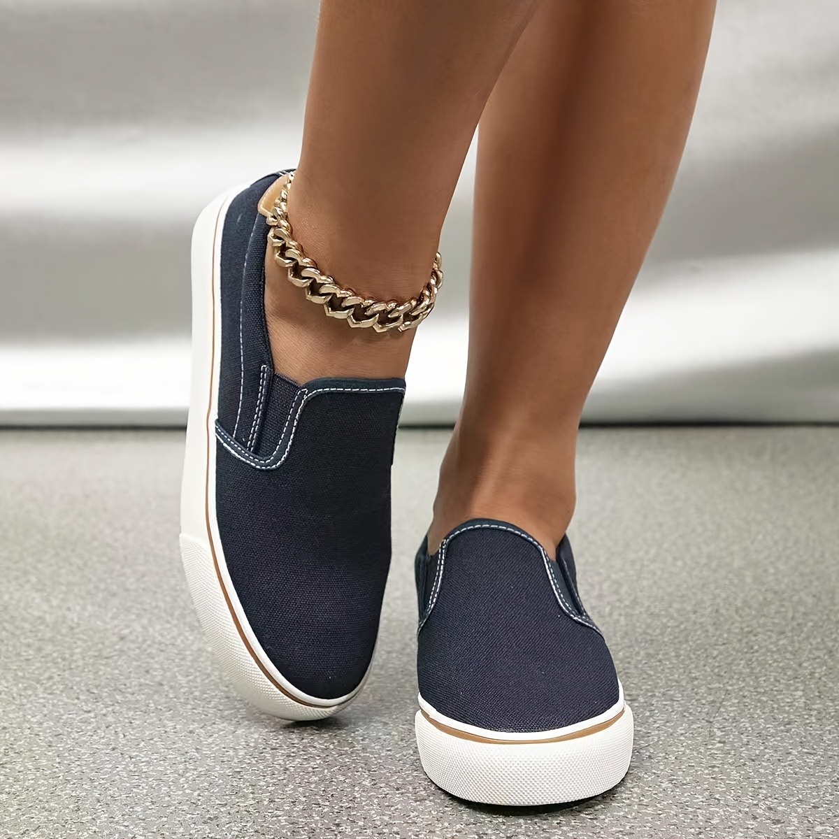 womens unisex solid color canvas shoes casual slip on outdoor shoes comfortable low top shoes details 19