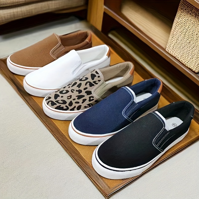 womens simple flat canvas shoes casual slip on outdoor shoes womens comfortable low top shoes details 0